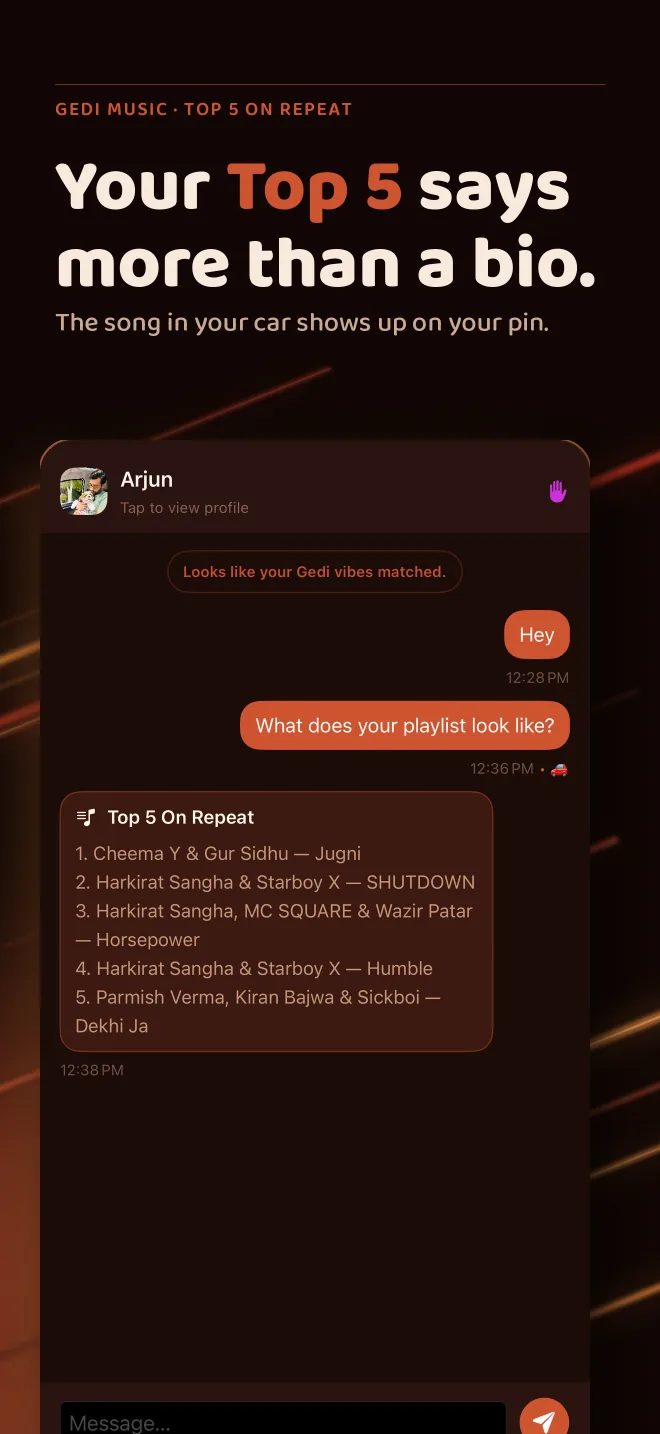 Your Top 5 says more than a bio.