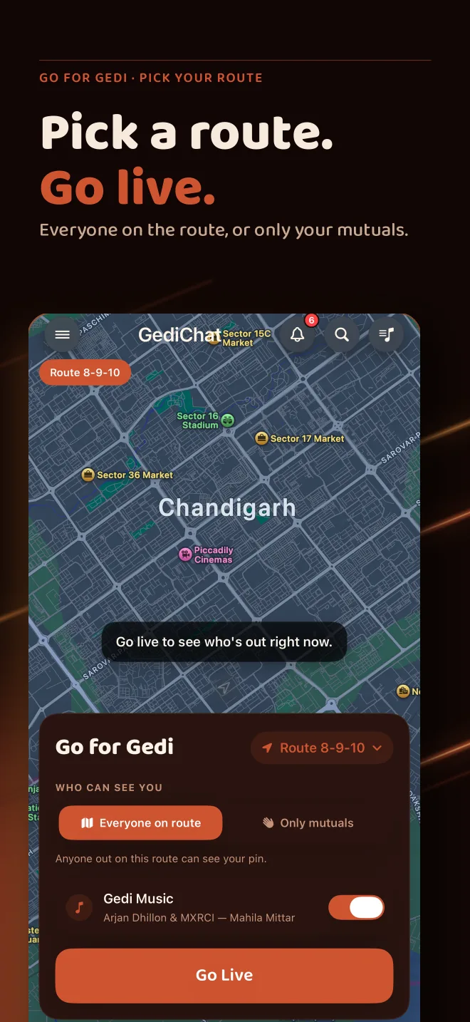 Pick a route. Go live.